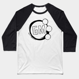 Sketchy GodzillaMendoza Logo Black Baseball T-Shirt